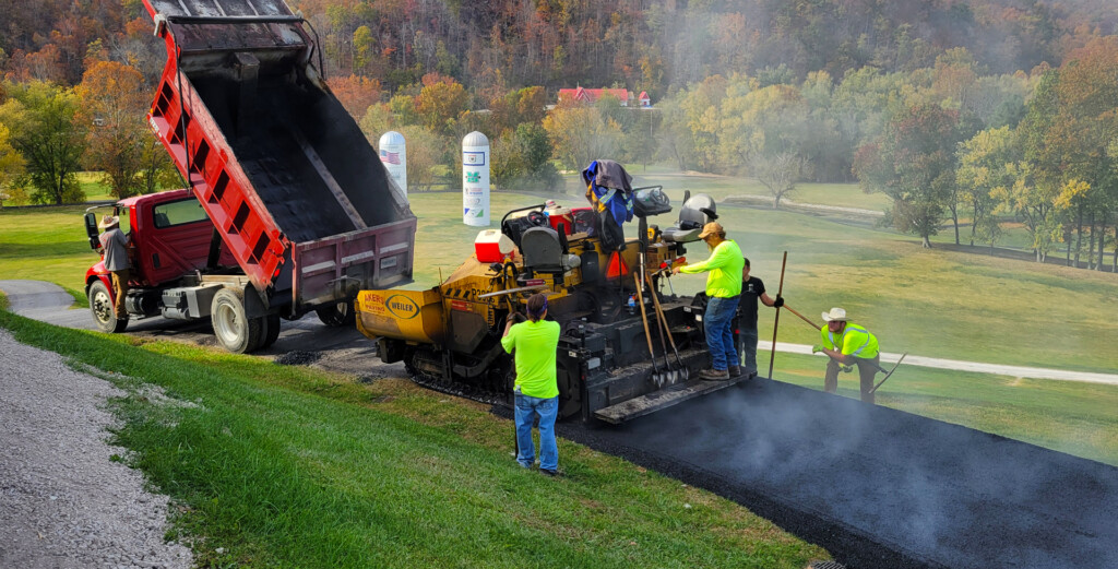 Akers Paving has been hard at it the past week getting things done as we roll out a considerable upgrade to the Creekside Golf Course cart paths. As of this report, the front 9 is finished and the back 9 will be complete very soon.